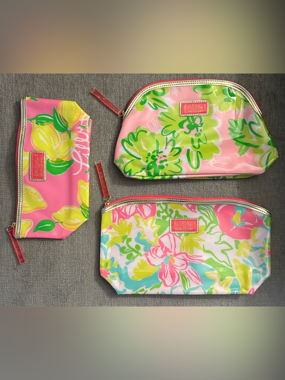 Lilly Pulitzer for Estée Lauder lot of 4 never used cosmetic/toiletries bags